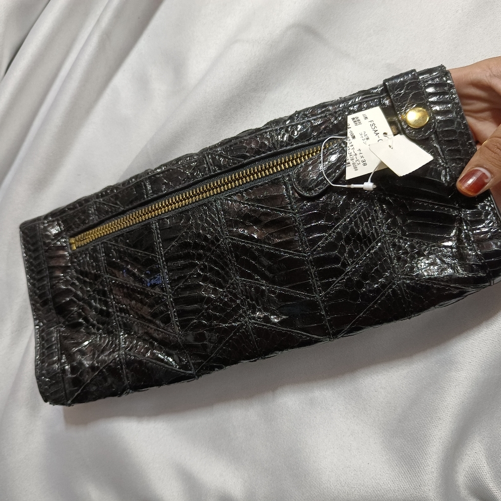 Authentic Michel klien snake leather clucth - Picture 3 of 3